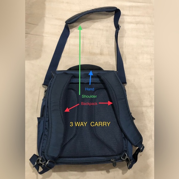 TUMI Tech bag Navy  multiple carry - Picture 15 of 16